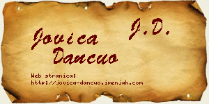 Jovica Dančuo vizit kartica